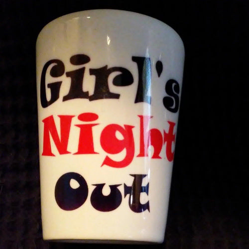 Girl's Night Out Shot Glass (Bachelorette Party) Personalization Available - Personalization Plaza