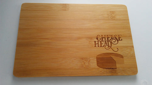 Cheese Head Engraved Bamboo Cutting Board