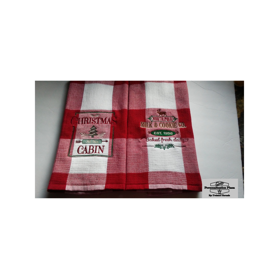 Embroidered Northwoods Cabin Theme Kitchen Towel or Set (Personalized – KTS  Laserworks By: Twisted Threads