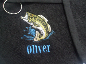 Embroidered Fishing Towels - Personalization Plaza