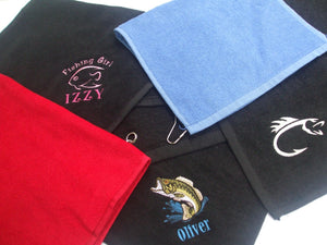 Embroidered Fishing Towels - Personalization Plaza