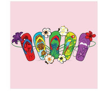 Load image into Gallery viewer, Tropical Flip Flops Graphic T-Shirt - Personalization Plaza