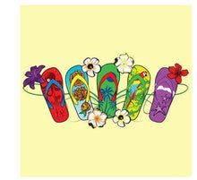 Load image into Gallery viewer, Tropical Flip Flops Graphic T-Shirt - Personalization Plaza