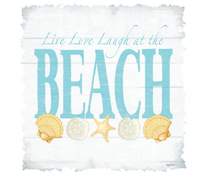 Live, Laugh, Love, Beach Theme T-Shirt - Personalization Plaza