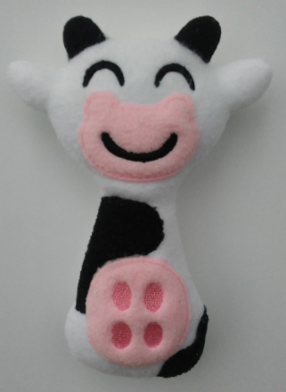 Old McDonald Had a Farm Cow Baby Rattle - Personalization Plaza