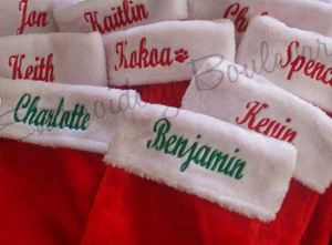 Personalized Machine Embroidered Christmas Stocking - Personalization Plaza