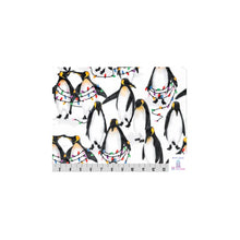 Load image into Gallery viewer, Digital Cuddle Festive Penguin Fabric by Shannon Fabrics by the Piece, Yard or Build Your Own Curated Cuddle Blanket! Cuddle Black Fabric