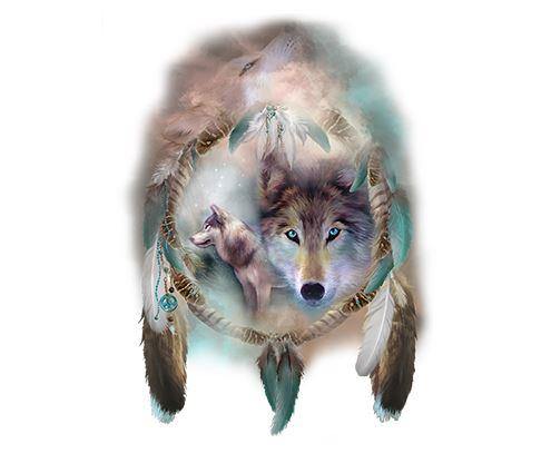 Dreamcatcher Wolf Graphic T-Shirt - Personalization Plaza